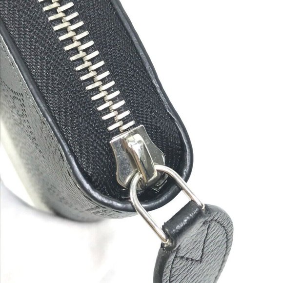 LOUIS VUITTON MonogramMahina Zippy Wallet Zip Around Long Wallet Black - Picture 4 of 12